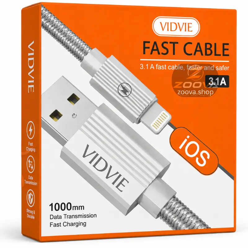 كابل شحن سريع VIDVIE Lightning للآيفون 3.1A